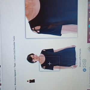 Lattice cold shoulder tunic